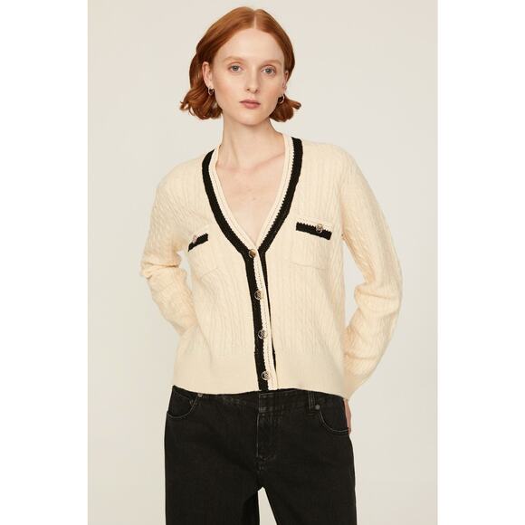 Sandro Cable Knit Cardigan - Size 1 - Picture 3 of 5